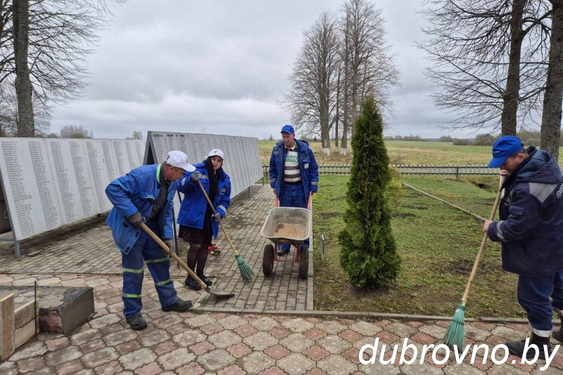 Субботник поддержали члены Дубровенского районного отделения Белорусской партии «Белая Русь»