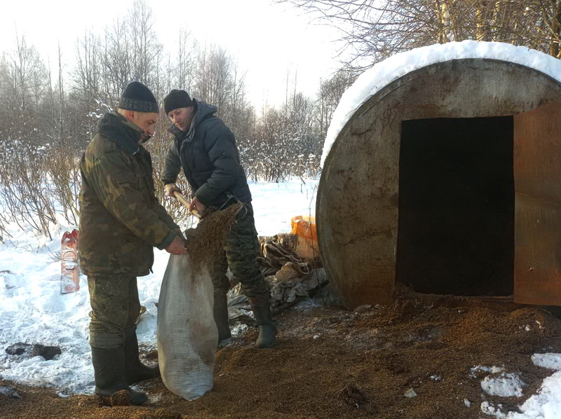 В охотугодьях Дубровенщины ведется подкормка диких животных